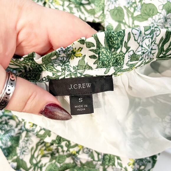 J. Crew Green Floral Midi Dress - Picture 3 of 9